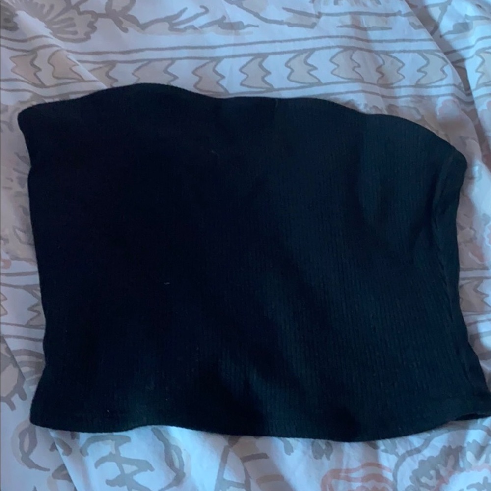 Garage Black strapless top